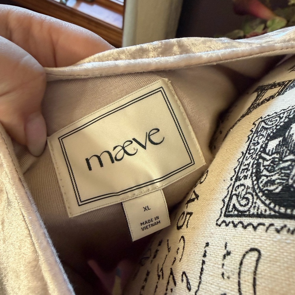 Anthropologie Maeve Short-Sleeve Drapey Velvet Tee - Picture 10 of 10